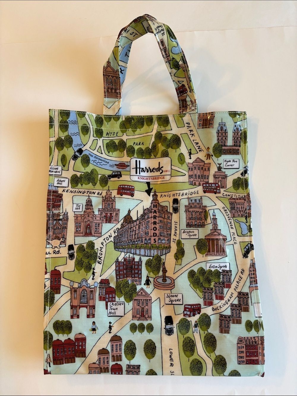 Harrods Of London Map Knightsbridge Tote Bag